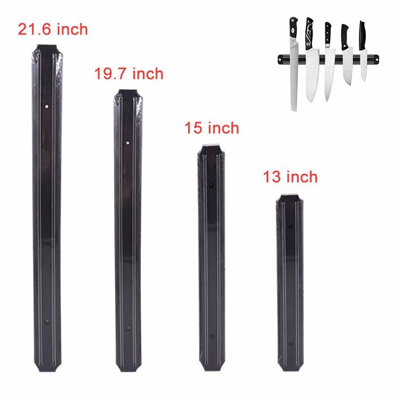 Magnetisk knivhållare väggfäste för knivar svart block köksknivhållare messenblok 33/38/50/55cm