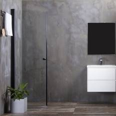 Brusedør Bathlife Mångsidig Rund 45° Sort 900 Klart Glas
