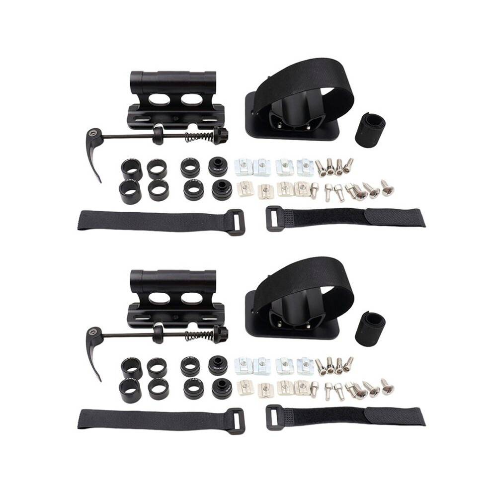 2X Bike Fork Mount Car Roof Rack Support Quick Release Thru Axle Carrier Road Bicycle Front Fork Block Stand Black