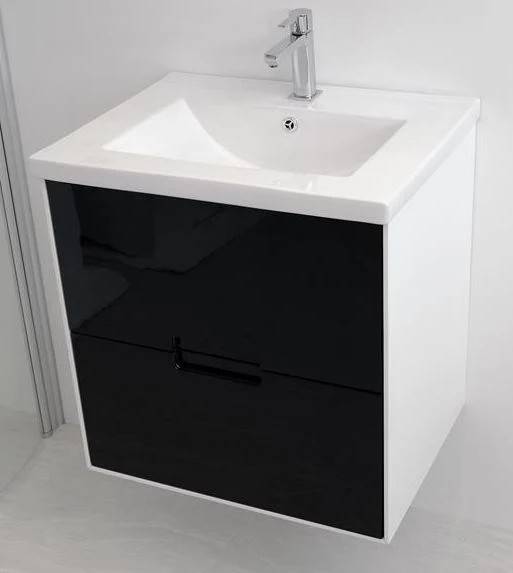 SKAPA Kommod 60cm Porslin Vit Ram Svart Front