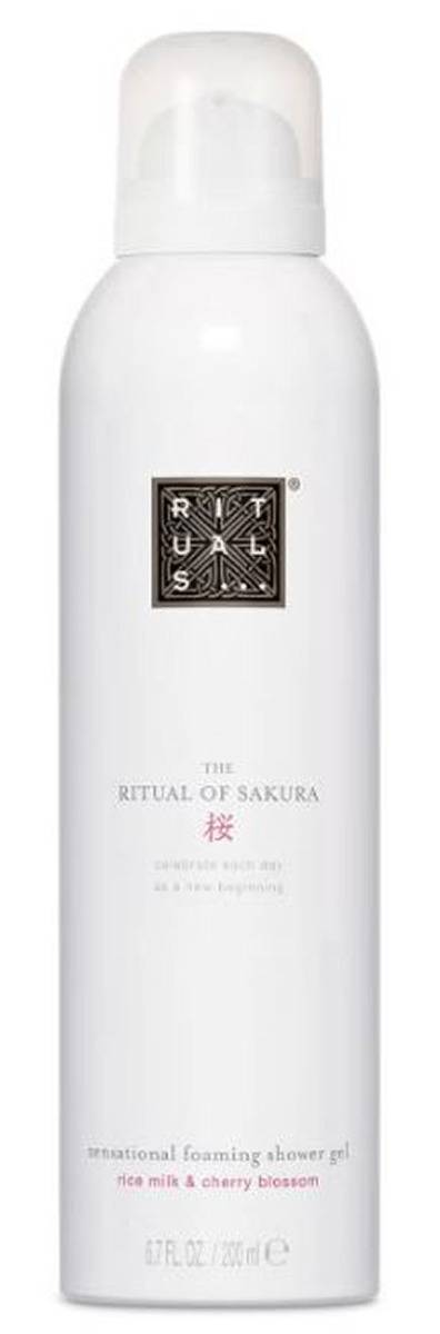Rituals the ritual of sakura zensational foaming shower gel rice milk & cherry blossom 200ml