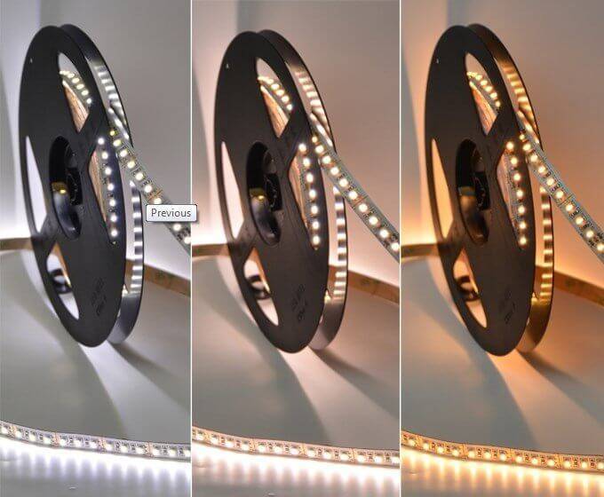 LEDstrip 12V 5m CCT 2800K-4000K 19,2W/m
