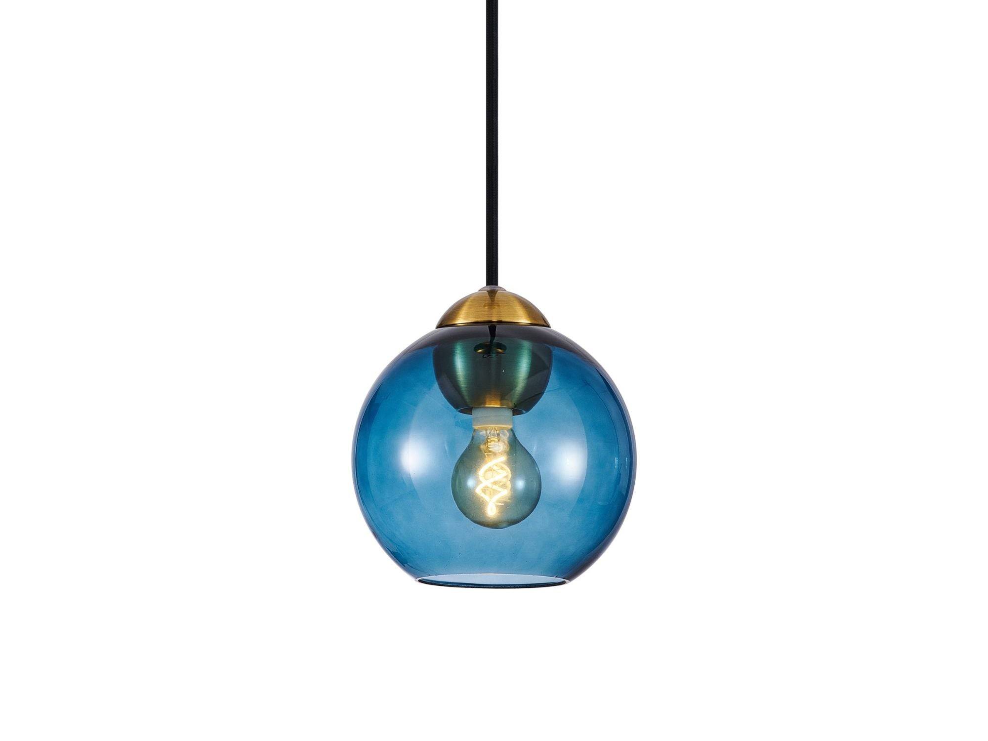 Halo Design - Bubbles pendel - Ø14 cm / Blå glas