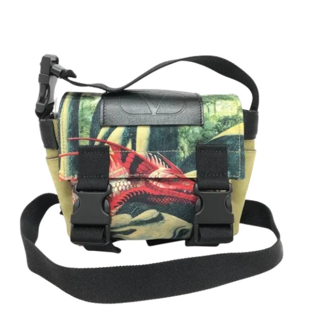 Valentino Vintage Pre-owned Stof skuldertasker - Vintage - Dame - Grøn - ONE SIZE - Uld