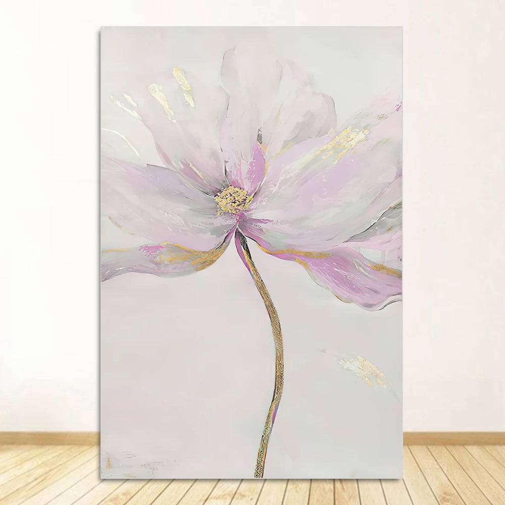 Poster med blommor och fjäder i nordisk design - 03 / 42x60cm