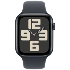Apple Watch SE 2024 4G 44mm Sort (Sort Silikonebånd M/L)