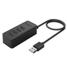 Orico USB-A Hub 4x USB-A 2.0, 30cm - Svart