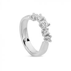 Diamond Twist ring i 14 kt hvidguld m diamanter m. i alt 0,55 ct.