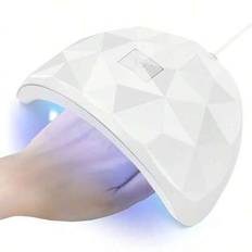 Professionell Nagellampa UV LED-lampa För Naglar Nageltorkare Maskin Nagel Hembruk Lätt UV Gellack Manikyrutrustning Verktyg - Vitt (En-Storlek)