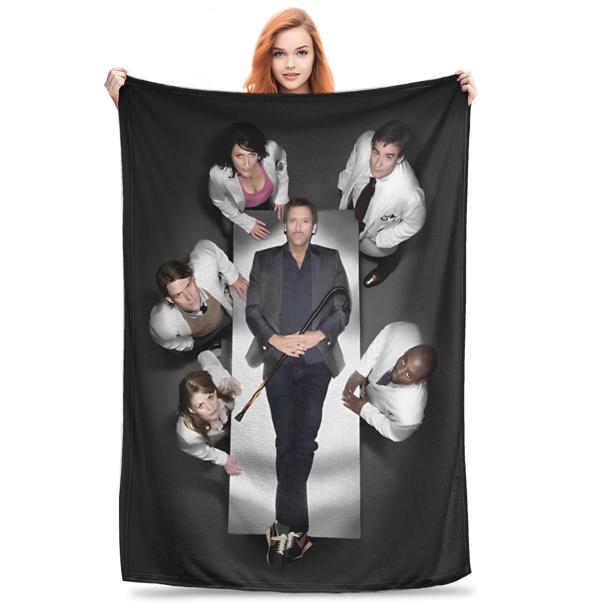 House MD TV-serie Ullfiltar Fantastiska Plädfiltar för Hemmet 150*125cm Täcke