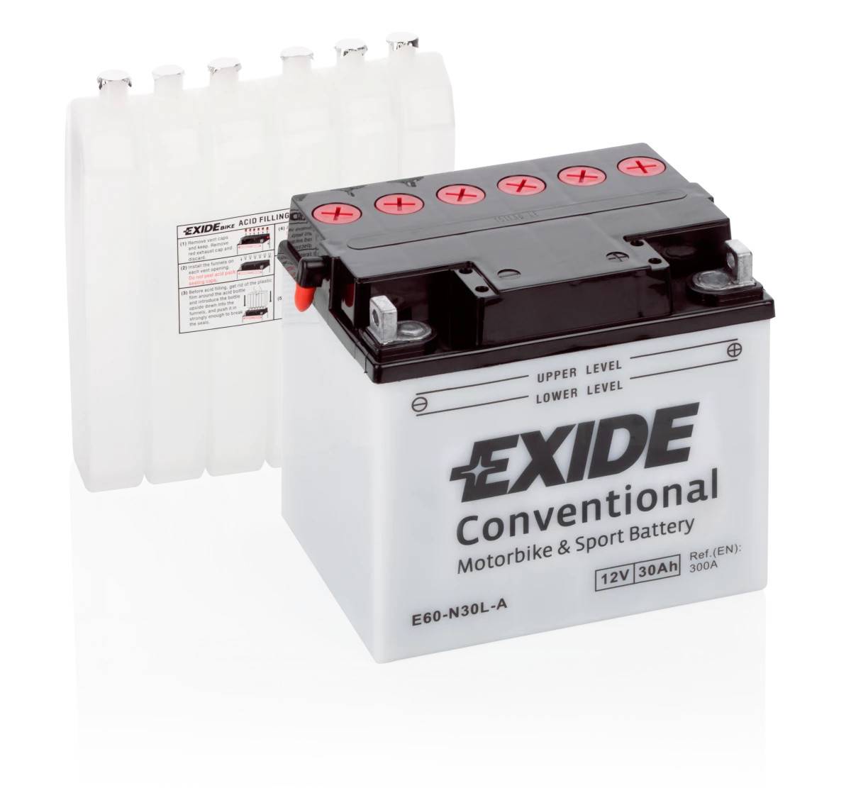 Startbatteri MC - Exide E60-N30L-A - 12V (30ah)