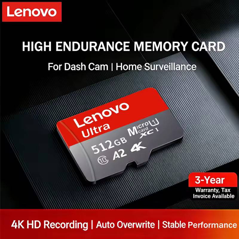 Original Lenovo Micro SD Card High Speed Cartao De Memoria 512GB 256GB 128GB Class10 V30 TF Flash Cards For Nintendo Switch