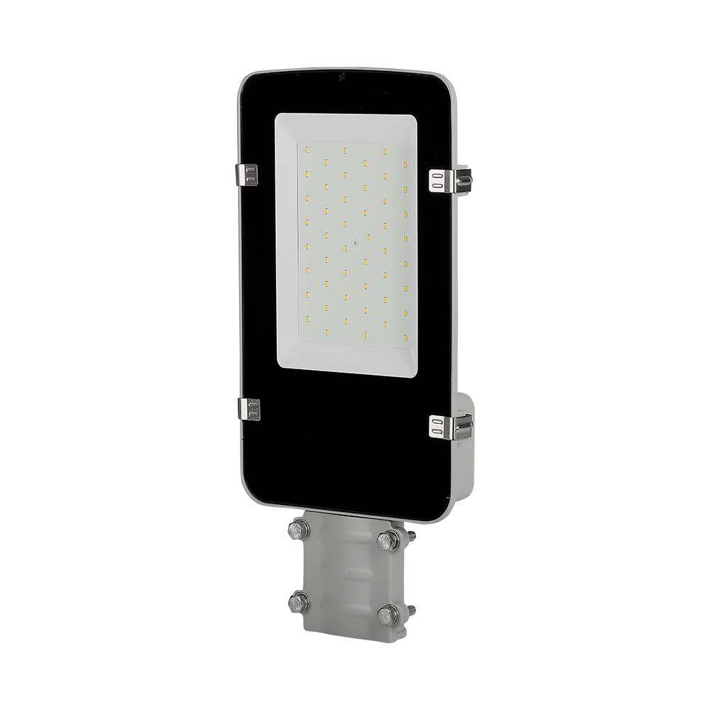 50W LED gatubelysning med Samsung LED chip - 100lm/W, IP65, 4000K, grå, 110 grader - Kulör : Kall