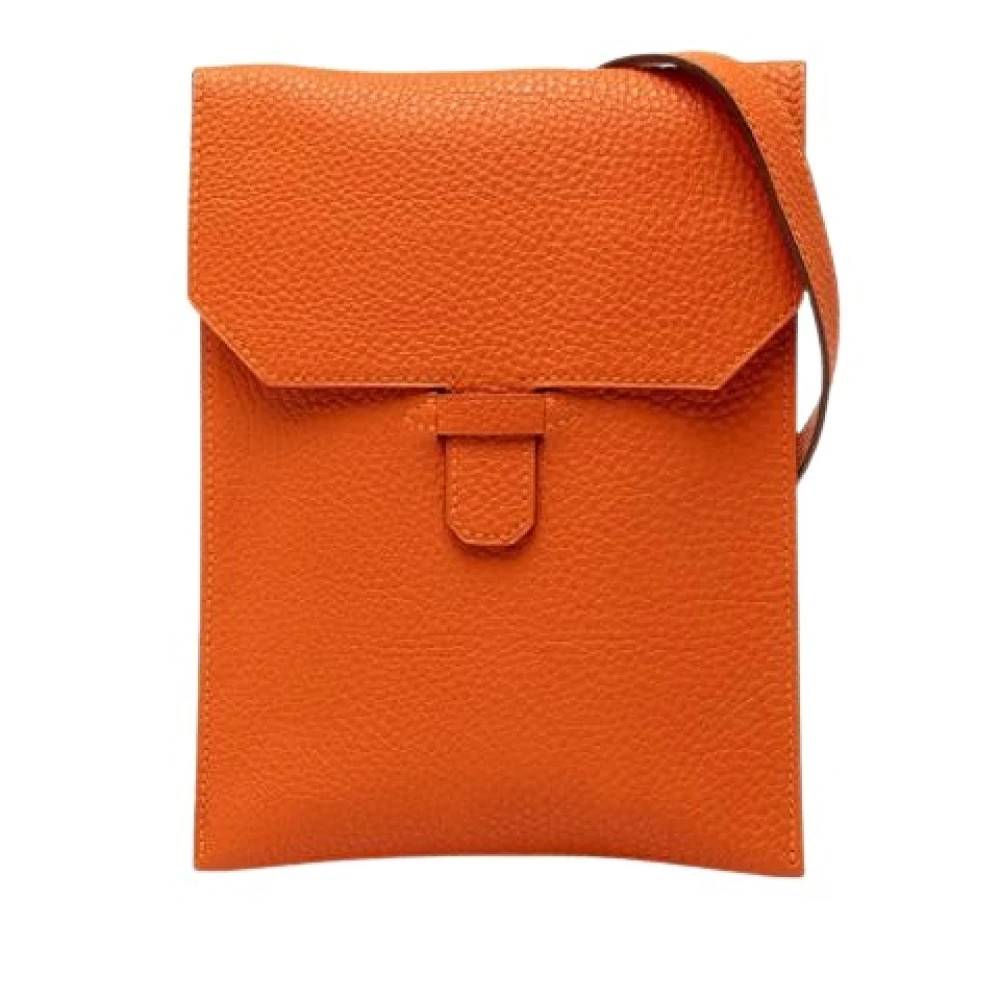 Hermès Vintage Pre-owned Amelie Skuldertaske - Vintage - Dame - Orange - ONE SIZE - Uld
