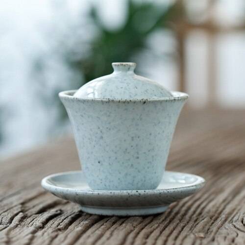 Vintage grov keramik gaiwan keramik stor teskål tekanna vattenkokare japansk teservis drinkware terrin heminredning - D