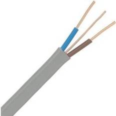 Zexum Grey 2.5mm 24A Twin & Earth (T&E) Flat PVC Lighting Power Cable - 100 Meter