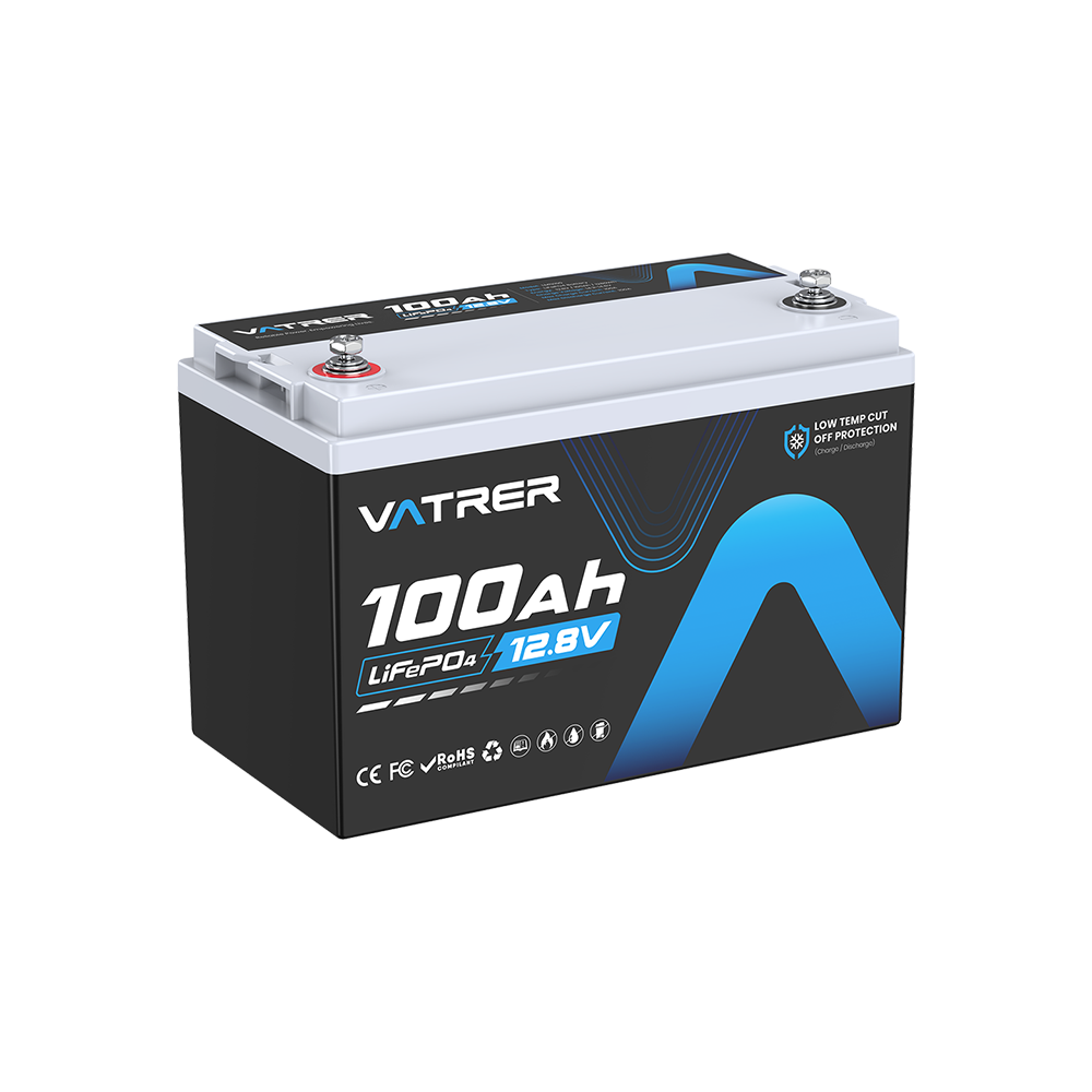 Vatrer 12V 100Ah Low Temp Cutoff LiFePO4 Lithium Battery Group 31 Size CA - 4 PACK(CAD $267.99/Each)