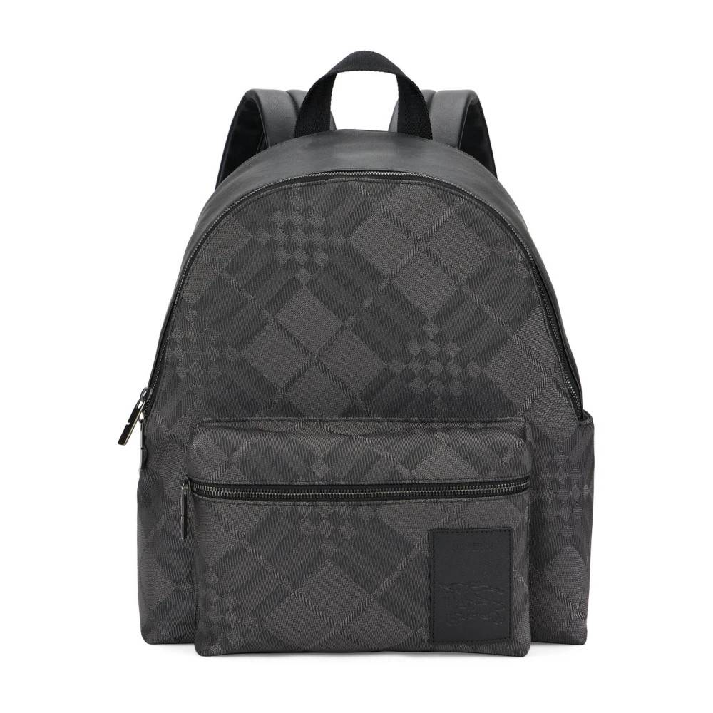 Burberry Check Jacquard Rygsæk - Tasker - Herre - Grå - ONE SIZE - Nylon