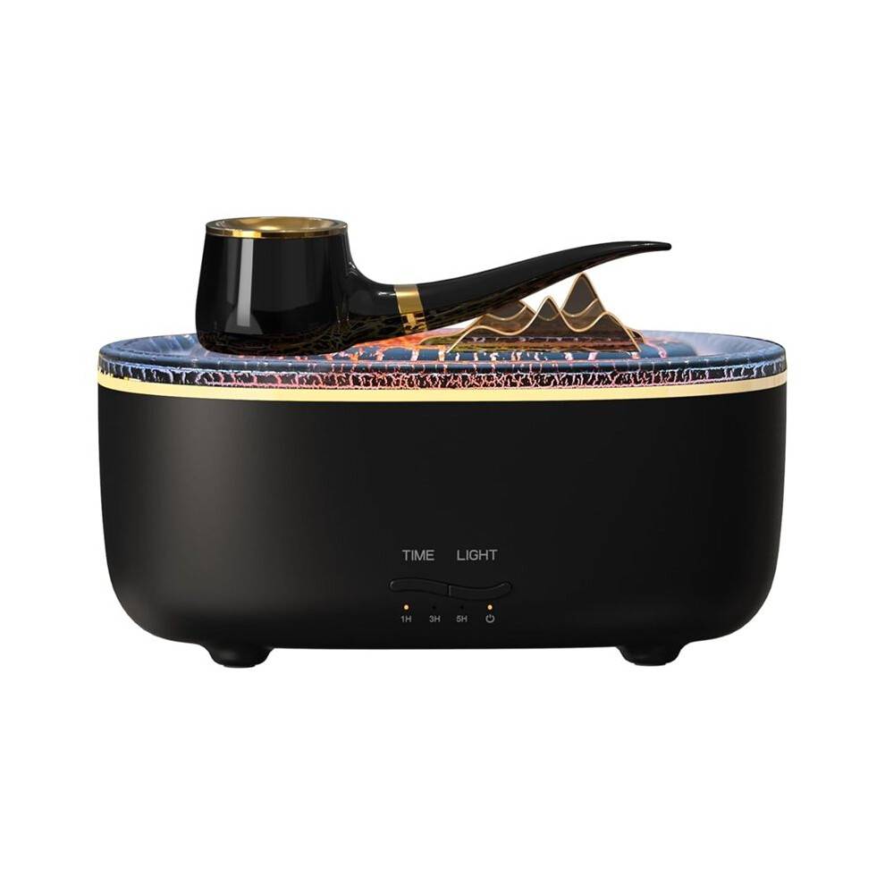 Pipe Essential Oil Diffuser 2 Mist Modes Timer and Waterless Auto-Off 7 Colors Changed LED 200ml Humidifier Diffuser B
