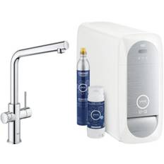 Spültischmischer Grohe Blue Home Starter Kit, L-Auslauf chrom mit Filter S-Size, CO2 Flasche und Kühler