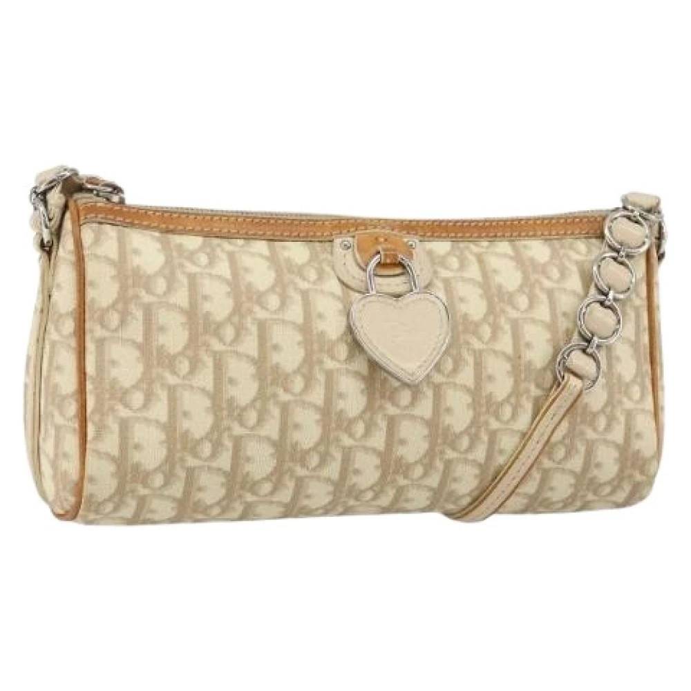 Dior Vintage Pre-owned Vintage Skuldertaske - Vintage - Dame - Beige - ONE SIZE - Uld