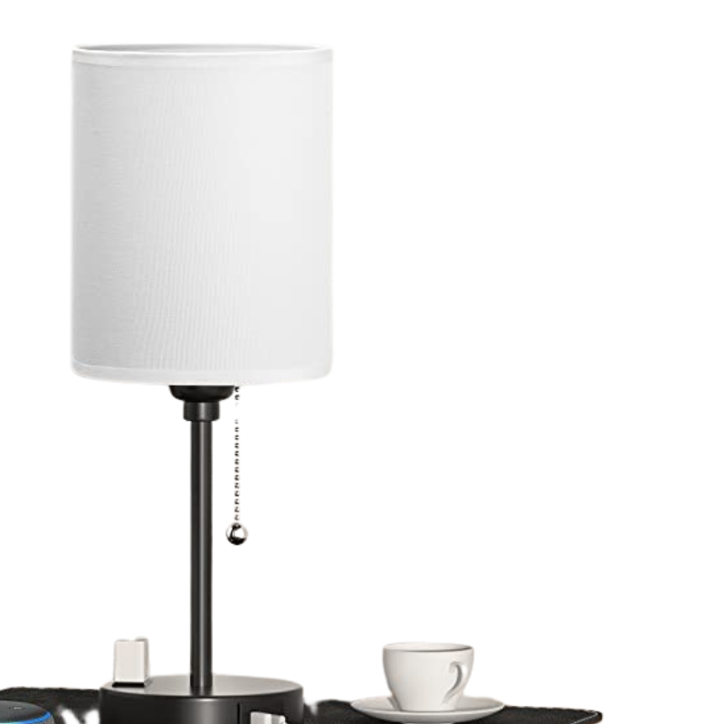Elegant bordslampa med smarta laddningsmöjligheter och tre färger - Vit