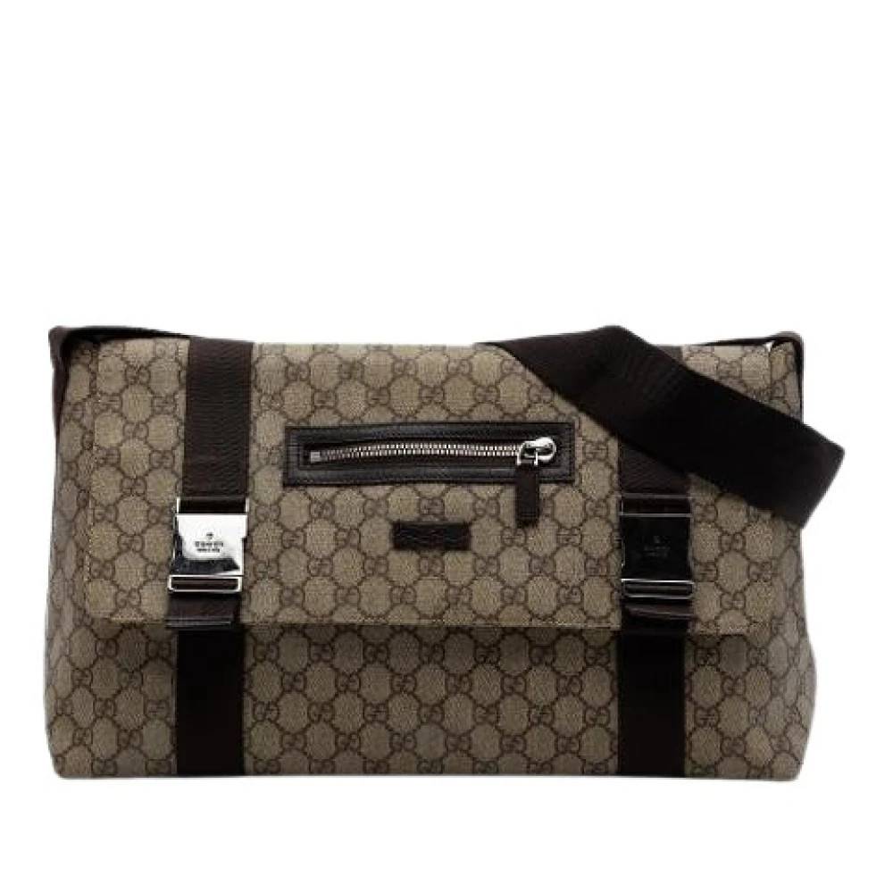 Gucci Vintage Pre-owned Vintage Canvas Crossbody Bag - Vintage - Dame - Brun - ONE SIZE - Uld