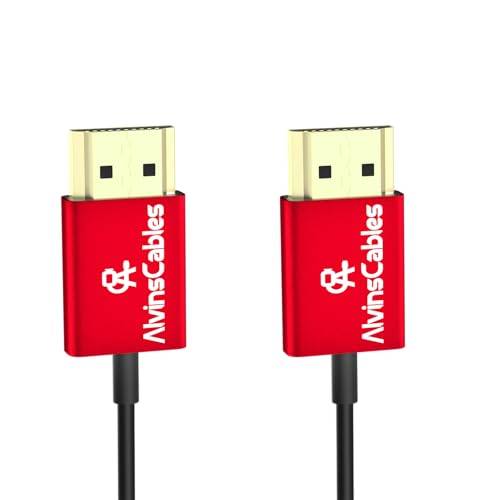 Alvin's Cables 8K HDMI 2.1-kabel 48Gbps höghastighets ultratunn HDMI-kabel för Atomos Ninja-V 4K-60P 6K-Record, Z-CAM, för Canon-C70, för Sony A7S3|A9|A74 1m|39,4tum