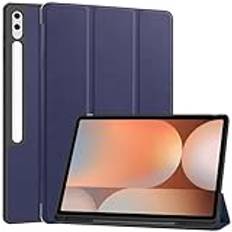 Surfplattaskydd Kompatibel med Samsung Galaxy Tab S10 Ultra 14,6" 2024 SM-X920 Tablet Case Ultra Slim Case, Auto Wake Sleep Skyddsfodral for Galaxy Tab S10 Ultra 5G Smart Cover m/pennhållare surfplatt