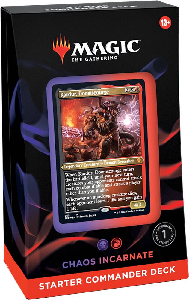 Magic Starter Commander Deck Chaos Incar Chaos Incarnate - Sort/Rød.