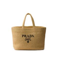 Prada - virkad bucketbag med logotyp - herr - Tyg - OS - Neutral