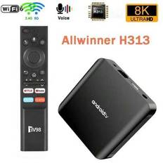 En TV98 ATV Plus Smart TV Box Android 14 Allwinner H313 4G 5G Dual WiFi 6 4K HD Media Player Set Top Box 2G 16G Iptv - Svart (2+16g,2+64g,1+8g)