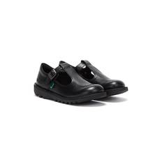 Kickers Kick T Infant Black Leather Shoes - UK 12 Kids / EU 30 / US 13 Kids