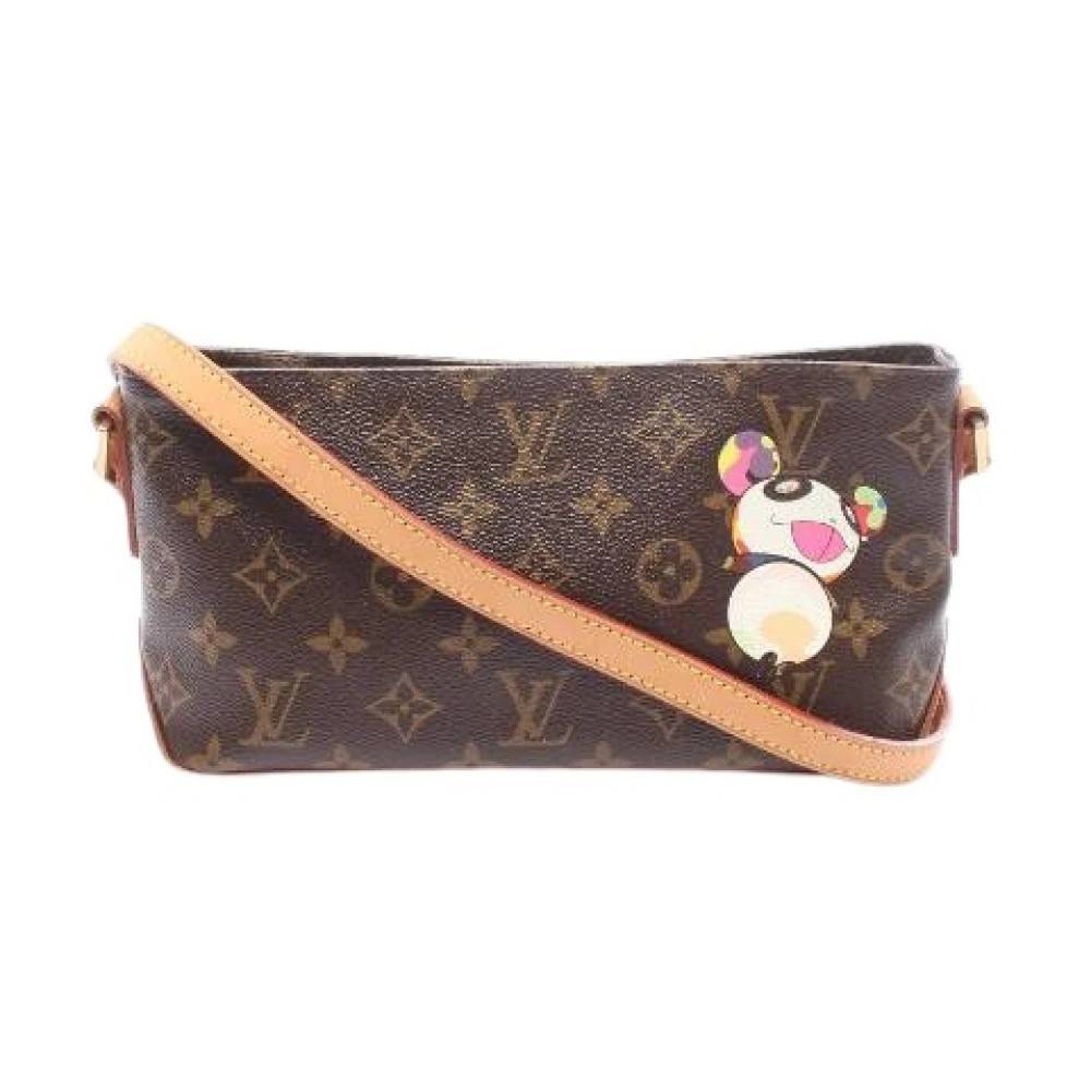 Louis Vuitton Vintage Pre-owned Trotter Monogram Coated Canvas Skuldertaske - Vintage - Dame - Brun - ONE SIZE - Uld
