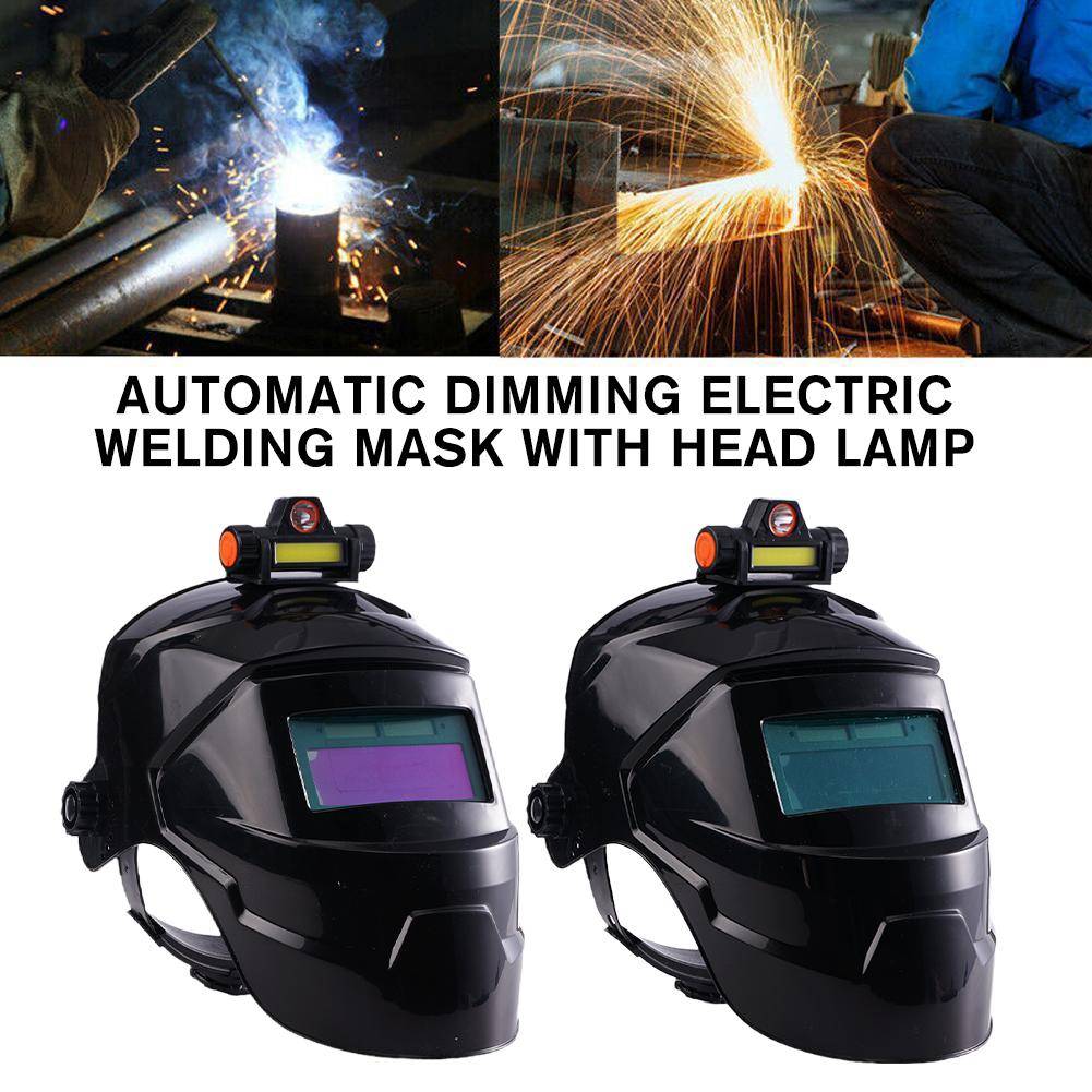 Welding Helmet True Auto Darkening With Light Automatic Dimming Welding Mask For MIG TIG Cut Grind Welding Hood Helmet