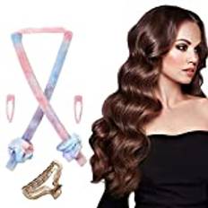 BTORER nya locktång heatless curls, sidenhår lockar utan värme, halkfria hårlockare med hårnål, hårrullar över natten, gör-det-själv hårlockar utan värme, frisyrset, för långt medelhår