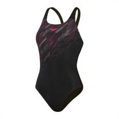 Speedo Womens Hyperboom Placement Muscleback - Black/Pink/Chrc