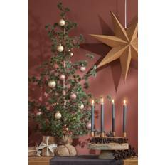 Adventsstage til 4 lys guldfarvet