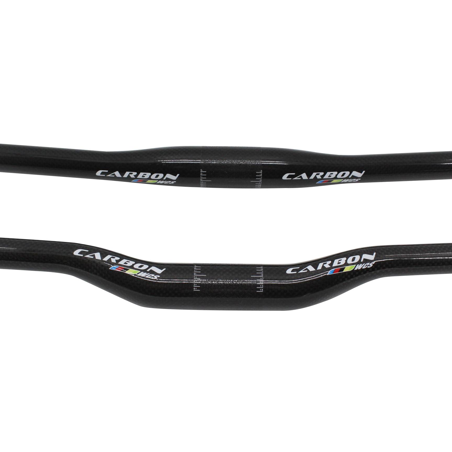 Brand New Mountain Bike 3K Full Carbon Fibre Handlebar Carbon Bicycle Handlebar Flat Rise MTB carbon light Parts 31.8*600-760mm