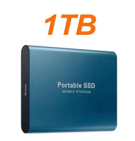 SSD 1TB USB/Typ-C-gränssnitt Extern Hårddisk (refurbished)