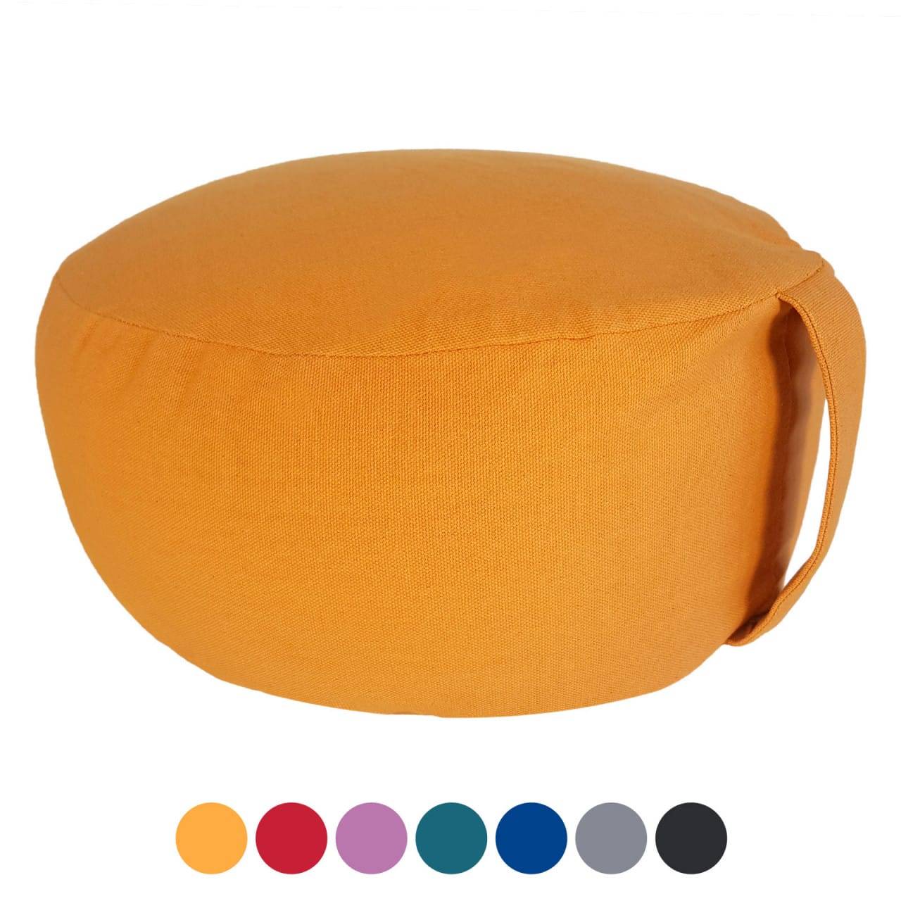Yoga kuddar golv kudde lotus runt h 16 x Ø 31 cm tvättbart orange