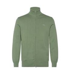 GANT Casual Cotton Zip Cardigan Khaki Green