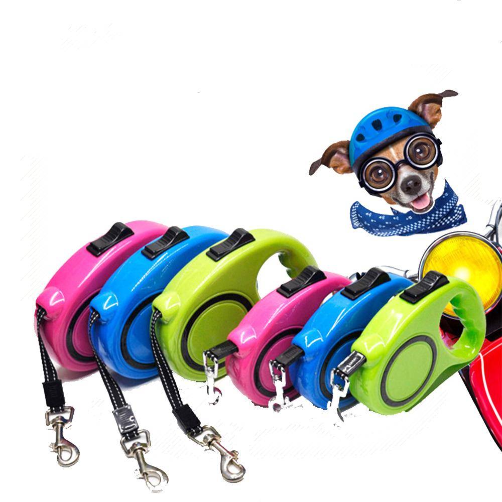 3M/5M Infällbart hundkoppel Automatiskt Flexibelt Hundvalp Katt Dragrep Bälte Hundkoppel för Små Mellanstora Hundar Husdjursprodukter rosa