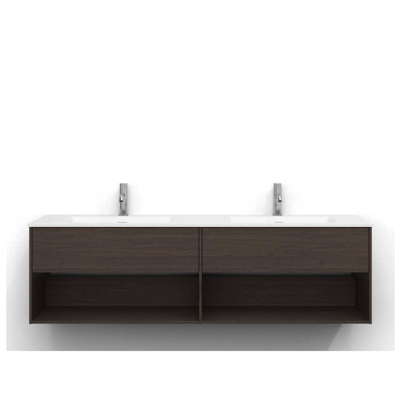 Tvättställsskåp Svedbergs Epos 160x45 med 1+1 Lådor