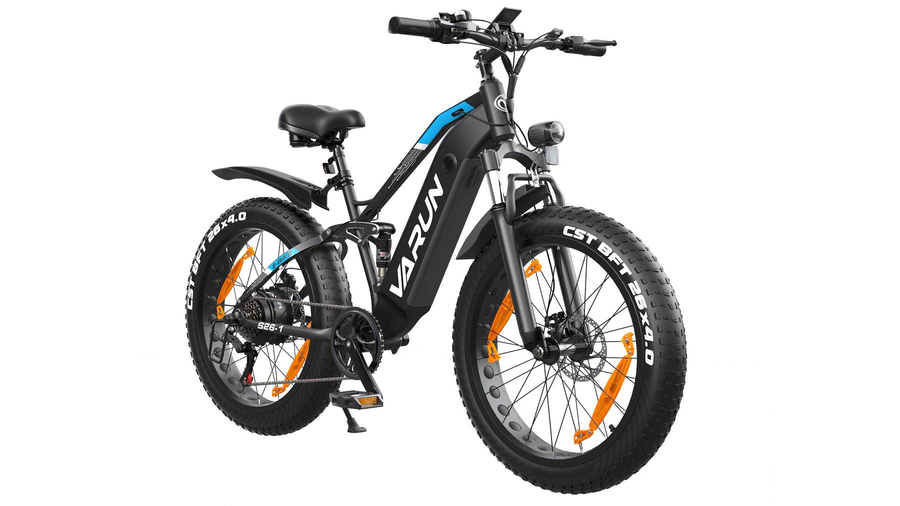 VARUN S26-1 Fatbike 26" 18Ah 150km Räckvidd: Svart