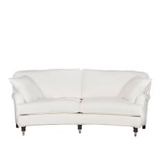 Englesson - Howard 3-Seater Medium Curved 220L X 95D X 85H, PG 2 Geneva Chalk 2854/70 - Soffor - Vit - Dun/Metall/Trä/Textilmaterial/Syntetiskt