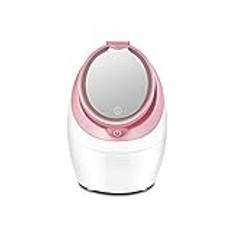 AGUCC Nano Mist Face Steamer - Warm Mist Spa Facial Steamer Sprayer med LED Makeup Mirror - Hemmabastu Luftfuktare Djupfuktande - Pormask Borttagning av porer rengöring