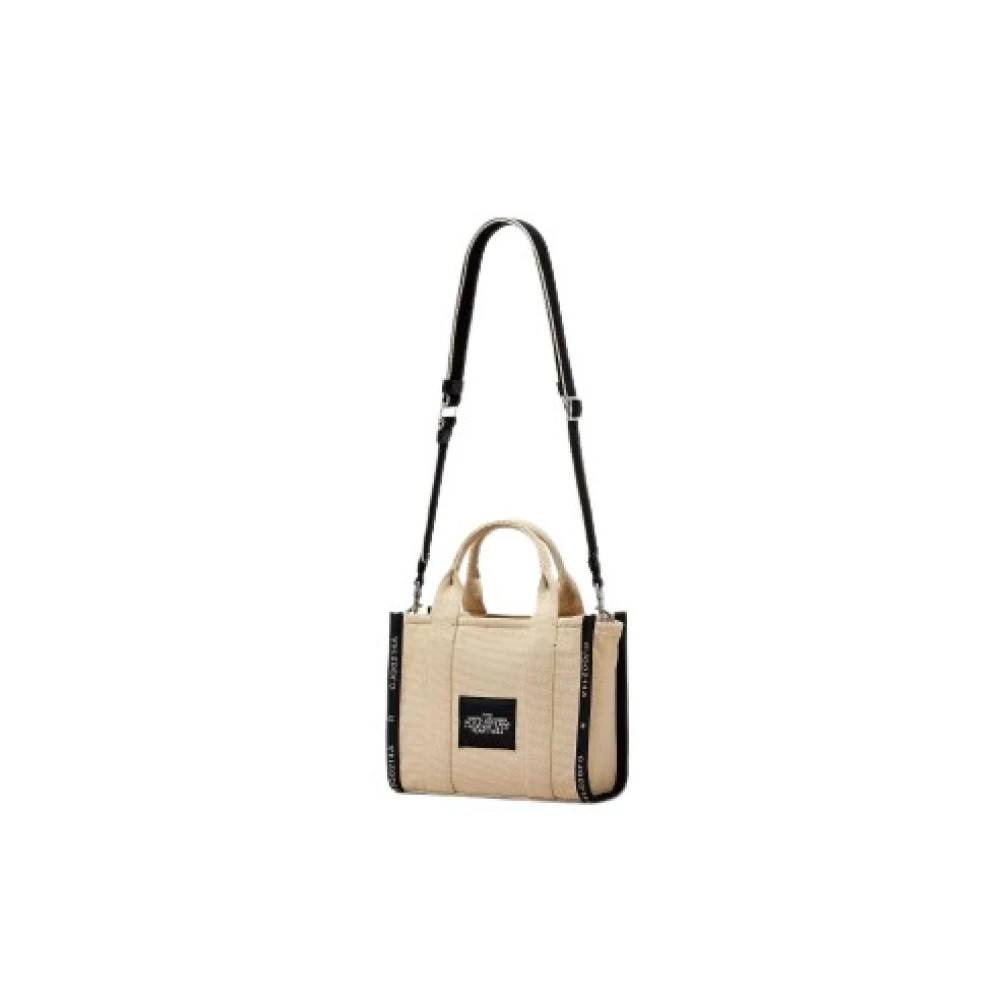 Marc Jacobs The Jacquard Small Tote Bag - Tasker - Dame - Beige - ONE SIZE - Bomuld