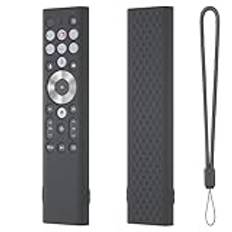 Fodral för Hisense Class A7 U8-serien LCD 4K, fjärrkontroll skyddsfodral, silikon fjärrkontroll fodral (mörkgrå)