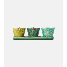 Bordallo Pinheiro Jardim De Insetos set of 3 ceramic cups